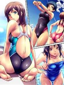 巨乳女友穿着竞技泳衣